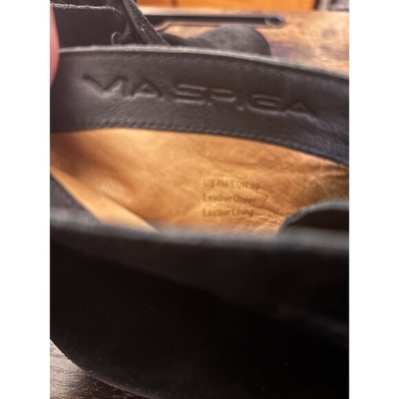 Via Spiga Womens Black Suede Ankle Booties Lace-Up Size 8M Leather Upper - Picture 6 of 12